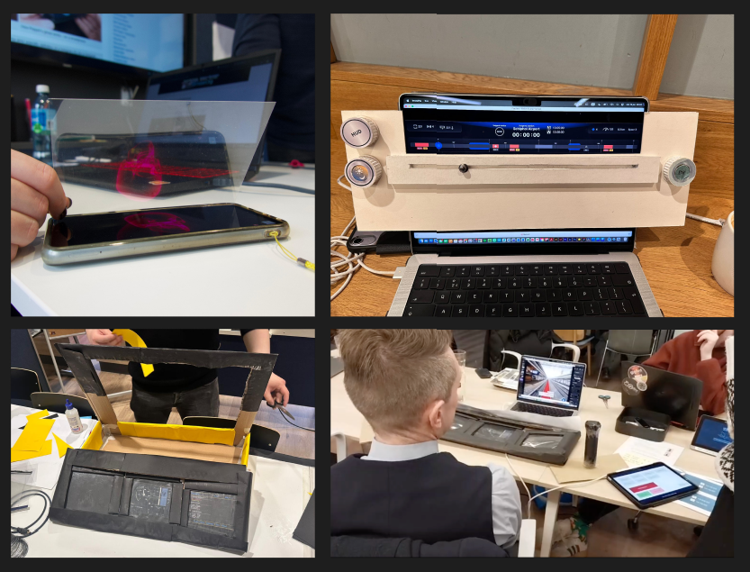 Paper prototyping and testing of the HUD